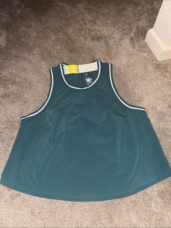 all in motion Tops - all in motion Teal Athletic Tank with White Trim